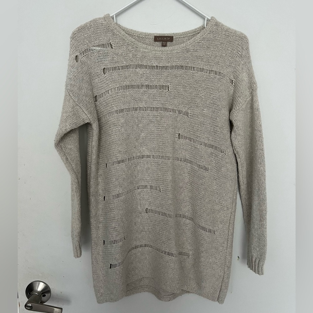 Lilla P Anthropology Cream Knit Sweater - Size XS